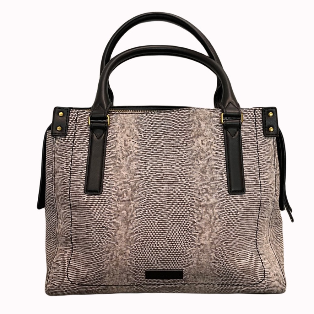 FOSSIL satchel gray and black